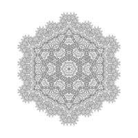 hermoso diseño de mandala de arte lineal vector