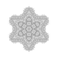 hermoso diseño de mandala de arte lineal vector