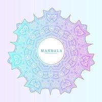 elegante vector de mandala degradado para el diseño