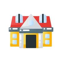 mansion flat gradient style icon. vector illustration for graphic design, website, app