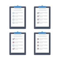 Clipboard with checklist icon on a white background vector