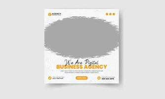 Digital marketing social media post template design vector