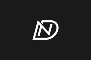 plantilla de vector de diseño de logotipo de letra nd o dn