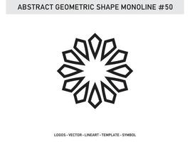 Geometric Monoline Shape Tile Design Abstract Decorative Vector Free Vector