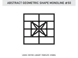 Geometric Monoline Shape Tile Design Abstract Decorative Vector Free Vector