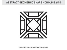 Geometric Monoline Shape Tile Design Abstract Decorative Vector Free Vector