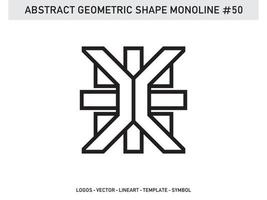 Geometric Monoline Shape Tile Design Abstract Decorative Vector Free Vector
