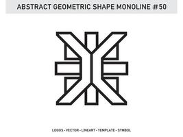 Geometric Monoline Shape Tile Design Abstract Decorative Vector Free Vector