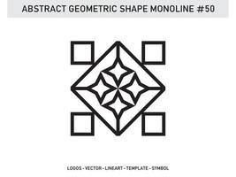 Geometric Monoline Shape Tile Design Abstract Decorative Vector Free Vector