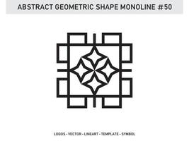 Geometric Monoline Shape Tile Design Abstract Decorative Vector Free Vector