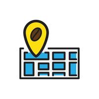 coffee shop location icon for website, presentation symbol vector