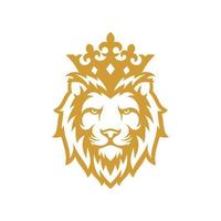 plantilla de vector de imagen de logotipo de rey león de lujo