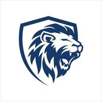 plantilla de logotipo de león rugiente vector