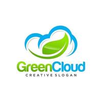 plantilla de diseño de logotipo de tecnología en la nube vector