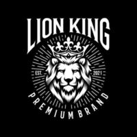 Luxury Golden Royal Lion King logo design inspiration vector