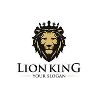 Luxury lion king logo image vector template