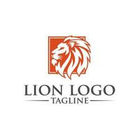 Lion Head Logo Design Template Vector illustration