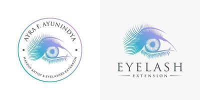 Luxury Beauty Eye Lashes Logo Vector Template