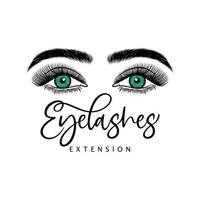 Luxury Beauty Eye Lashes Logo Vector Template