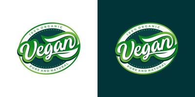 ilustración de vector de menú vegano, diseño de alimentos. letras escritas a mano para restaurante, menú de cafetería. elementos vectoriales para etiquetas, logotipos, insignias, adhesivos o iconos. colección caligráfica y tipográfica.