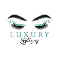 Luxury Beauty Eye Lashes Logo Vector Template