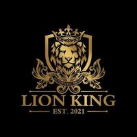 Luxury lion king logo image vector template