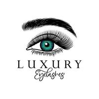 Luxury Beauty Eye Lashes Logo Vector Template