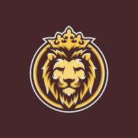 plantilla de vector de imagen de logotipo de rey león de lujo