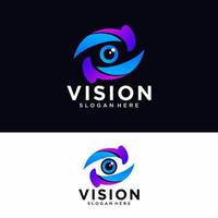imagen vectorial del logotipo de visión abstracta vector