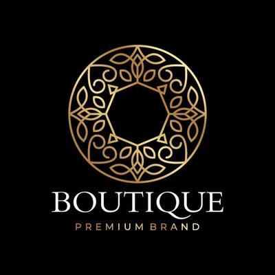 Luxury logo monogram crest template design vector illustration. Royal brand vintage vignette ornaments.