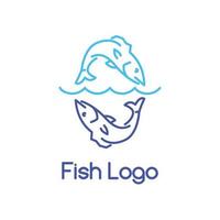 Fish abstract icon design logo template Company creative design vector