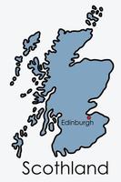 Scothland map freehand drawing on white background. vector