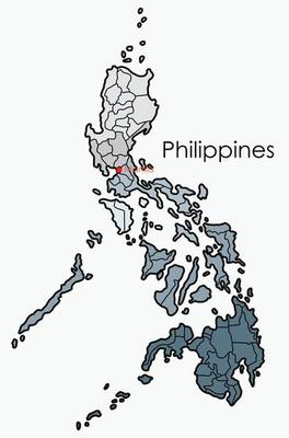 Doodle freehand drawing map of Philippines.
