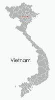 Doodle freehand drawing map of Vietnam. vector
