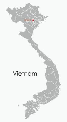 Doodle freehand drawing map of Vietnam.