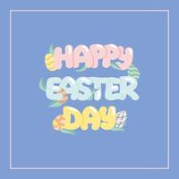 Easter poster and banner template with Easter eggs. Congratulations and gifts on the day of the Passover in a hand draw style. Promotion and trading template for Easter vector