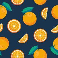 Orange Fruits Seamless Pattern Background vector