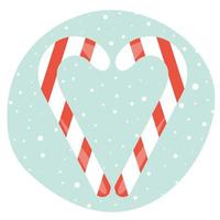 Symbol of sweet candy. Christmas vector illustration in flat style.