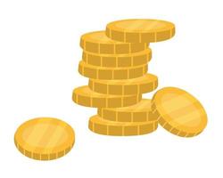 Pile of gold coins. Concept of cash. vector