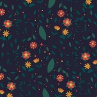 Abstract flat hand draw floral pattern background. Vector. vector