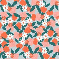 Abstract flat hand draw floral pattern background. Vector. vector