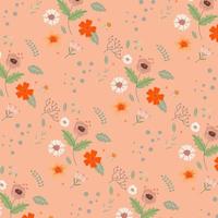 Abstract flower pattern background. Vector illustration.