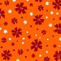 Abstract flat hand draw floral pattern background. Vector. vector