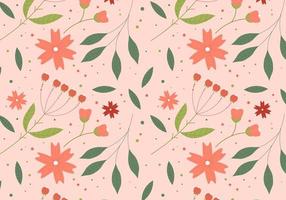 Abstract flat hand draw floral pattern background. Vector. vector