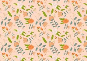 Abstract flat hand draw floral pattern background. Vector. vector