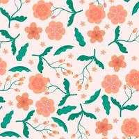 Abstract flower pattern background. Vector illustration.