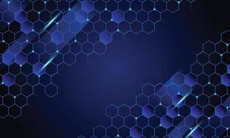 Abstract blue digital honeycomb background. vector