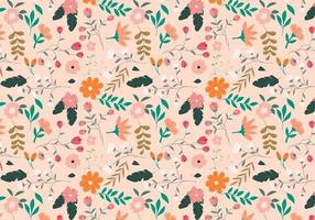 Abstract flat hand draw floral pattern background. Vector. vector