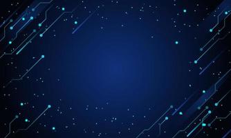 Abstract blue circuit digital background. vector