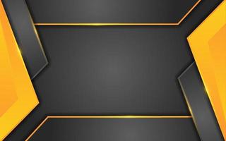 Abstract black gradient background with futuristic glowing line gold vector